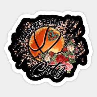 Aesthetic Pattern City Basketball Gifts Vintage Styles Sticker